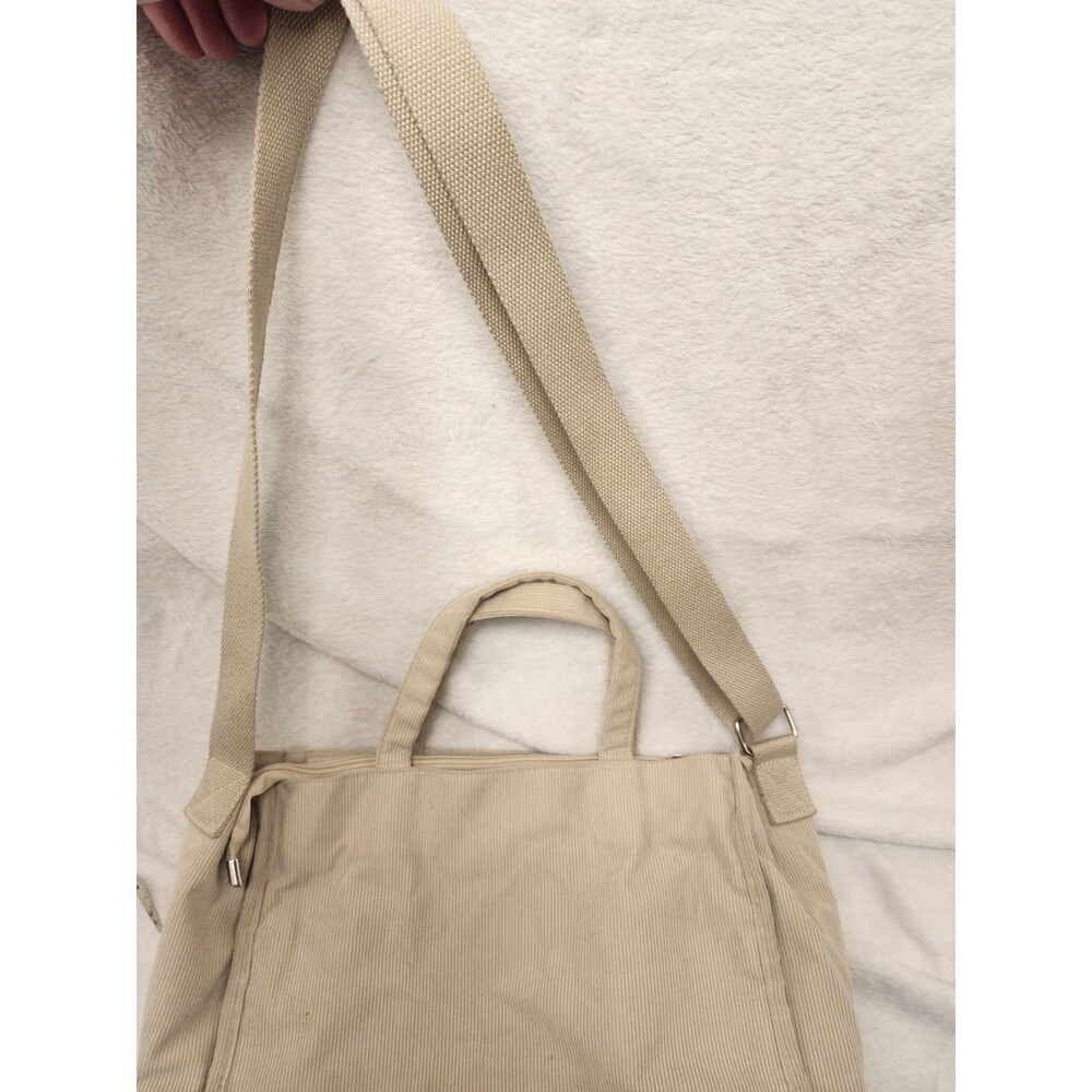 Kalidi Corduroy Tan Tote Bag Bag Shoulder With Strap Beige 13x10 - Picture 4 of 7
